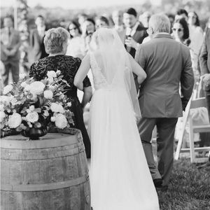 Dareth Colburn Fingertip Length Barely There Veil in Ivory